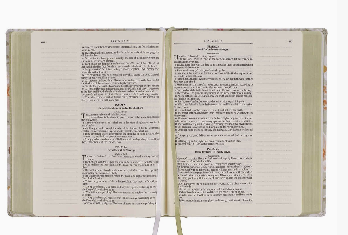 KJV Note Taking Bible - Floral